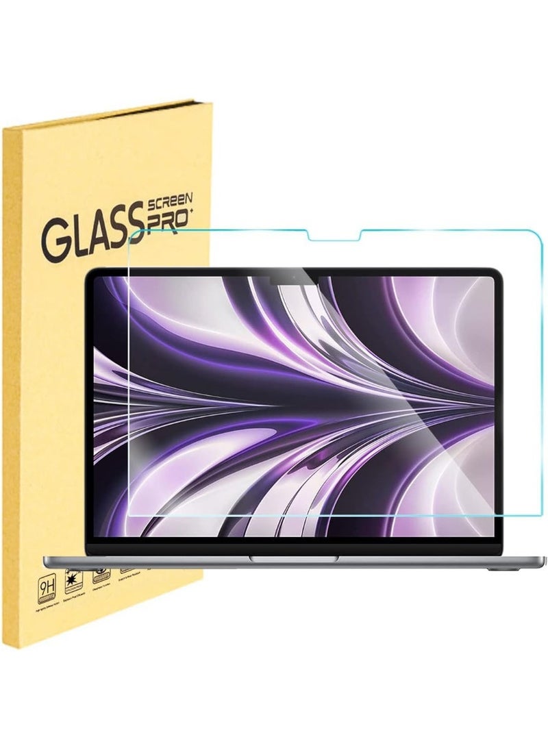 empered Glass Screen Protector for 2025-2022 MacBook Air M4 M3 M2 13.6" ( A3113 ), MacBook Air 13 M4 M3 M2 Chip Screen Protector [9H Hardness Tempered Glass] [No bubbles] - Image 1